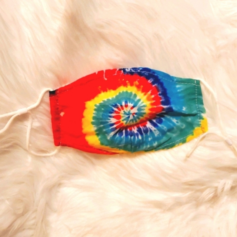 Boho Rainbow Tie Dyed Cotton Face Mask